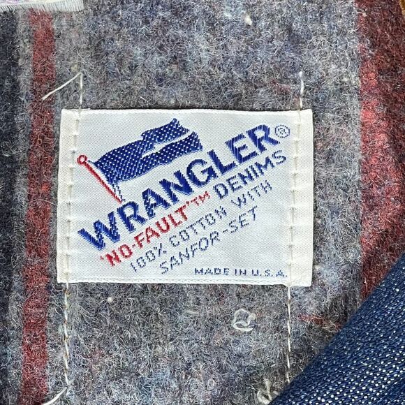 RARE 70s USA Vintage Wrangler No Fault Denim Blanket Lined Jacket - Picture 8 of 9